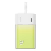 Powerbank popsicle 5200mah 20w z kablem lightning 60w/20v/3a/30cm - biało-zielony