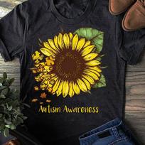Autism Awareness Sunflower T-Shirt Flower - Autism Mom Shirt, Autism Awareness Shirt, Autism Aware, Autism Shirt, Autism Mother 3XL