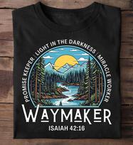 Waymaker Christian T-Shirt: Promise Keeper, Miracle Worker XL