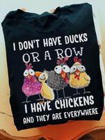 Funny Chicken T-Shirt: I Don't Have Ducks, Farmer Tee S