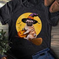 Funny Pug Halloween Costume T-Shirt: Dog Lovers Gift 3XL