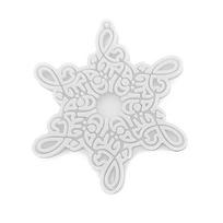 Silicone Snowflake Mold DIY Coaster Plate for Casting with Resin Concrete Cement balta