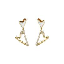 Lola Rose earrings [Asymmetrical design] Harp series, retro color matching, smart harp shape, inlaid with sparkling zircon, 925 silver LR61011 sidabras