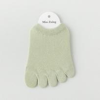 Half Palm Socks Women Socks Mesh Half Insoles Foot Care Five Finger Socks Toe Separator Socks žalia