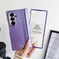 PC Matte Business galaxy Z Fold 7 case with Hinge Protection,for samsung galaxy Z Fold 7 Thin case Opp Bag&for samsung Zfold 3 violetinė