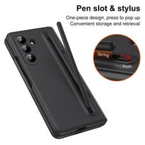 For Z Fold 7/6/5/4/3 Phone Case TPU+PC Material Shockproof Pen Slot Strip Stand Holder Screen Protector Opp Bag&For samsung z fold7 juoda