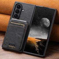 SUTENI for Samsung Z Fold 8 Ultra Phone Case Card Holder Stand Oil Wax Pattern Luxury Faux Leather Smooth Surface Z Fold 7 6 5 Opp Bag&For Samsung Galaxy Z Fold 7 juoda