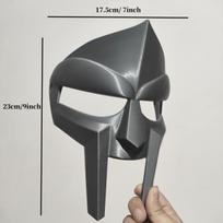 MF DOOM Spartan Mask Retro Hip Hop Metal Face Punk Rock Star Mask Masquerade Party Cosplay Costume Props DJ Stage Mask for Men sidabras