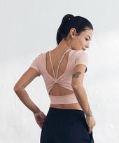 Cl Coco Clwt4040 Back Shirred Strap Crop Top Note/S