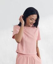 Cl Coco Clwt8104 Cooling Ribbed Crop T-Shirt Note/S