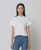 Express Holiday Curved Crop T-Shirt_White Beige/Os
