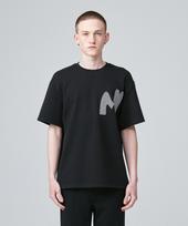 A Cock Low-Cut Fabric Patch Half T-Shirt [Black] Black/M