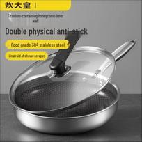 COOKER KING 28cm Non-Stick Stainless Steel Frying Pan with Lid
