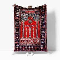 Turkish Vintage Red Kilim Rug Traditional Handmade Area Carpet Floor Mat Bedside Decor Size: 75*100cm, Weight: 230 GSM