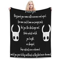 Hollow Knight Funny Games Merch Blanket Super Soft Coral Fleece Plush Throw Blanket Cozy Plush Thin Quilt Size: 75*100cm, Weight: 230 GSM