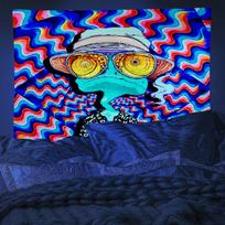 Trippy Character Tapestry - Unique Artistic Design for Home Decor - Adds Color and Mystery and Charm to Any Room Decor 100X70CM