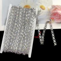 Diy Ethnic Clothing Accessories Sewing Lace Handmade Inlaid Gemstones Plastic Gold Silver Costume Embellishment Belt Beaded Trim