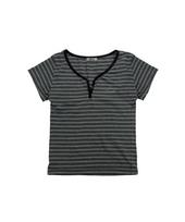 Grails Button Stripe Top [Grey] Os