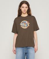 Cargo Bros For Woman Eagles Cartoon Graphic Short Sleeve T-Shirt (Khaki) S