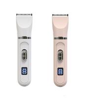 4-in-1 Electric Pet Shaver Digital Display Nail Grinder Hair Clippers for Dogs Cats Small Style LED Features Battery Powered (White,143.4x29x24.7mm) balta