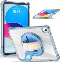 Tablet Protective Case for 2025 2024 ipad Air 11 M2 A2902 With Shoulder Strap With Bracket With Screen Protector iPad Air 11-inch&TPU&11" dangaus mėlyna spalva