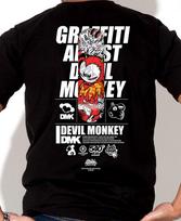 Doldol Dmk_T-Shirts_97 Graffiti Artist Devil Monkey Dmk Character Graphic T-Shirt Short Sleeve T-Shirt White/S