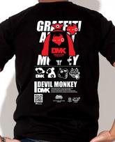 Doldol Dmk_T-Shirts_77 Graffiti Artist Devil Monkey Dmk Character Graphic T-Shirt Short Sleeve T-Shirt White/M