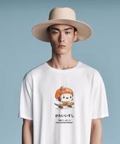 One Hundred Percent Ohpxharmonia Sushi Semi-Over Short Sleeve Tee M Black/S