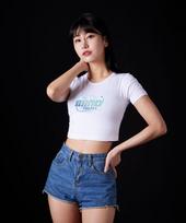 Astral Projection Mind Travel Supima Spandex Crop Top_White L
