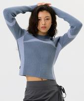 Golla W Sporty Color Block Knit Pullover [Blue] Blue/Free