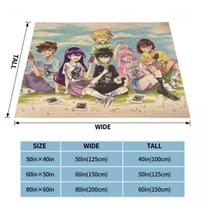 Omori Blanket Coral Fleece Plush Printed Sunny Aubrey Chibi Kel Hero Portable Warm Throw Blankets for Bedding Outdoor Quilt Size: 75*100cm, Weight: 230 GSM