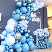 Mėlynas Macaron balionas girliandos arkos rinkinys Gimtadienio vakarėlio dekoro folija Latekso balionas Vestuvių gimtadienio vakarėlis Baby Shower vaikams As picture