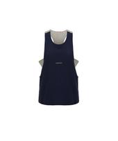 Love Crazy Wild Man Layered Sleeveless Top Navy & Oatmeal Navy/0(Xs)