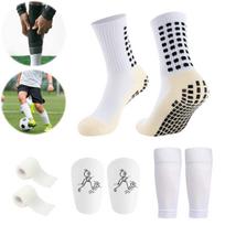 Customized Adult Football Shin Guard Socks Mini Leg Cover Set with Protective Polyester Sports Pads L balta
