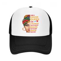 Cool African Gril Black Women Trucker Hat for Unisex Women Personalized Adjustable Unisex Baseball Cap Outdoor Snapback Caps Trucker Hat white