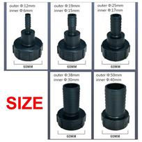 1/2  to 2  Water IBC Tank Adapter Garden Hose Adapter Tap Connector Fitting Tool 1inch black