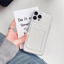 Skaidrus dėklas su kortelės laikikliu, apsauga nuo kritimo, skirtas iPhone 11/12 ir Apple 15PRO Apple 12PROMAX