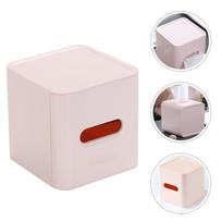 Square Facial Tissue Dispenser Toilet Paper Case Box Tissues Cube Boxes Living Room White Plastic
