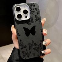 Leather Texture Silicone Case For iPhone 16 16e 15 Pro Max 14 13 12 11 ShockProof Butterfly Magnetic Soft Case Cover iPhone 16 juoda