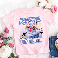 Kpop Demon Hunters T Shirt Kids Cartoon Anime Meme Print Clothes Round Neck Basic Boys Tops Casual Shirts Gift 110