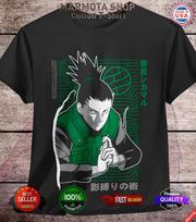 Shikamaru Nara Shirt Naruto Shippuden Itachi Anime Unisex Tee T-Shirt All Size 2XL