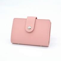 Women Portable Card Holder Credit Card Case Organizer Wallet CLE rožinė