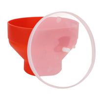 Silicone Foldable Popcorn Maker Chips Fruit Dish Red Microwave Popcorn Bowl Bucket High Quality Kitchen Easy Tools with Lid DIY 1 pc