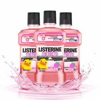 LISTERINE Kids Raspberry Gentle Anti-Cavity Mouthwash (3 x 250ml)