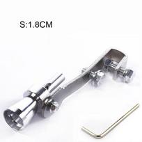 Transporto priemonės taisymo įrenginys Turbo garso duslintuvas Turbo švilpukas išmetimo vamzdžio garsiakalbis Motociklo garsas S size1.8cm silver