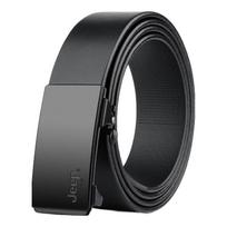 JEEP SPIRIT Men's Genuine Leather Automatic Buckle Belt 115cm juoda