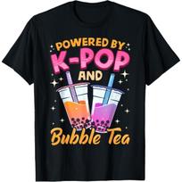 Bubble Tea Boba K-POP Music Lover Korean Milk Matcha Anime T-Shirt S juoda