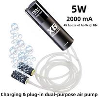 5W Oxygen Pump USB Rechargeable Low Noise Aerator with 48H Runtime Quiet Fish Tank Aerator Fish Tank Aerator for Night Fishing 5W