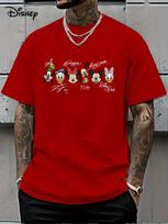 Disney Mickey Mouse and Donald Duck Cartoon Printed Cotton Tshirt 2026 Mens Summer New Street Hip Hop Large Loose Casual Top M