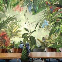 Southeast Asia Style Tropical Rain Forest Photo Wallpaper Restaurant Clubs KTV Bar Modern Creative Nature Murals Papel De Parede 200 cm(W) x 140 cm(H)